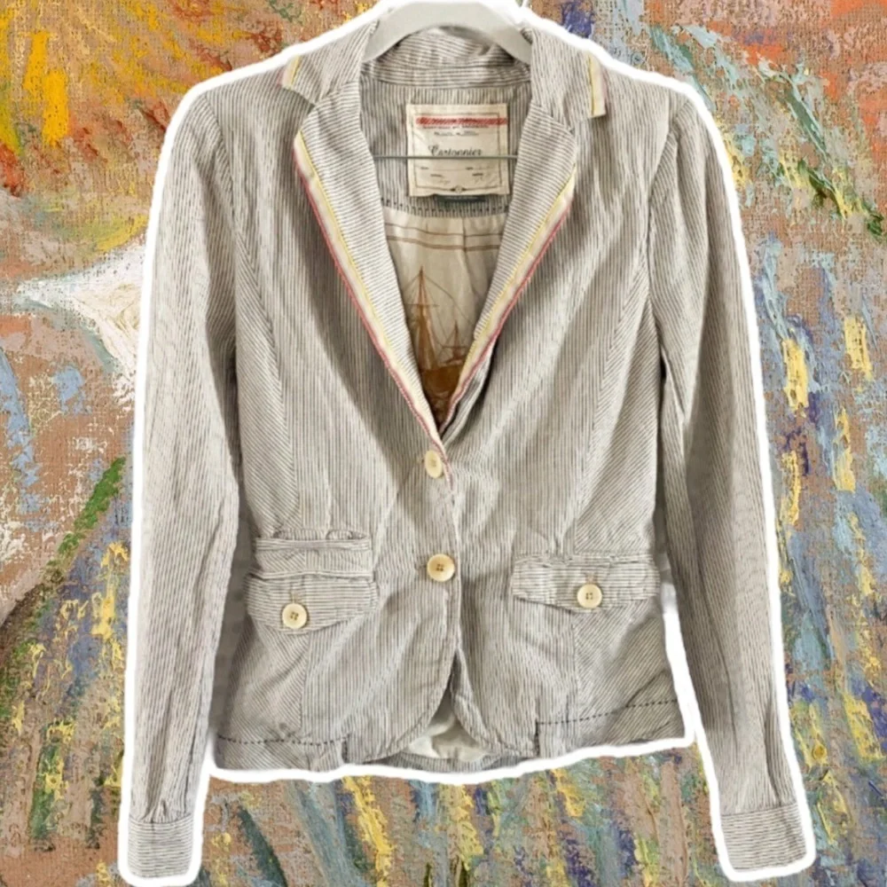Anthropologie Cartonnier sunglow striped blazer 2